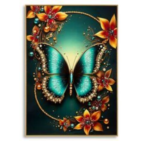 Impression sur toile papillon laqué avec cadre - 70 x 4x100 (1/5)