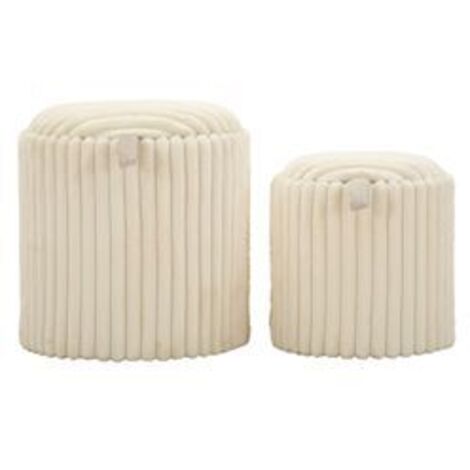 Ensemble de poufs göteborg, 2 pièces, ø 40x42 - 31x32 (1/5)