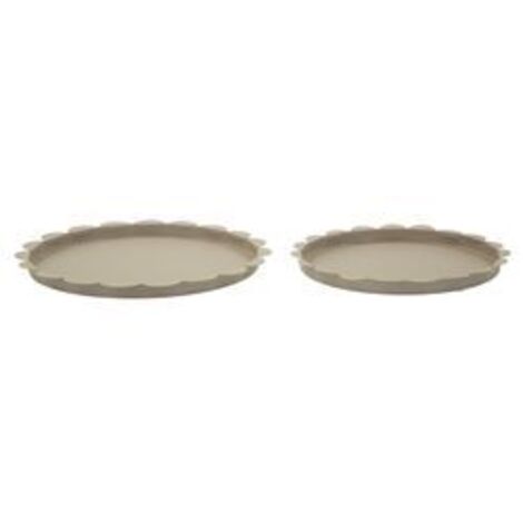 Plateau rond saturn gris colombe, lot de 2 pièces, ø 33x2 - 27,5x2 (1/5)