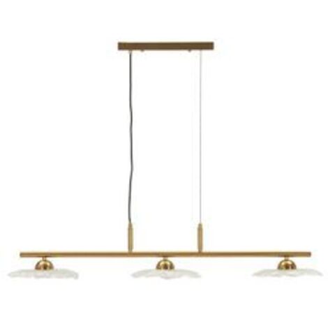 Plafond emily 3 lumières verre transparent 100x24x18 (1/5)