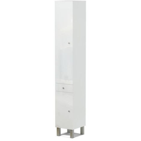 CORAIL Colonne de salle de bain L 30 cm - Blanc laque (1/4)