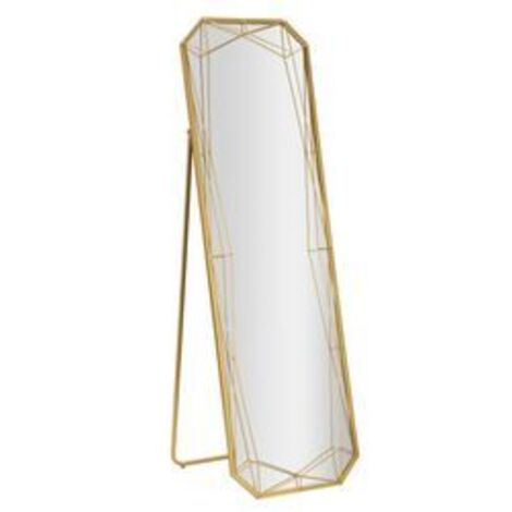 Miroir sur sol doré cm 46x2-57x153 (dimensions du miroir cm 43x150) (1/5)