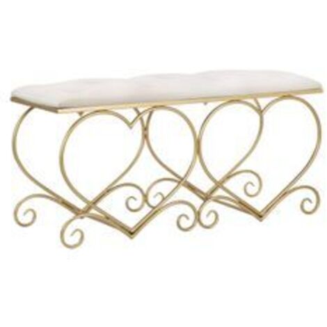 Bench heart crema cm 105x37,5x51,5 (1/5)
