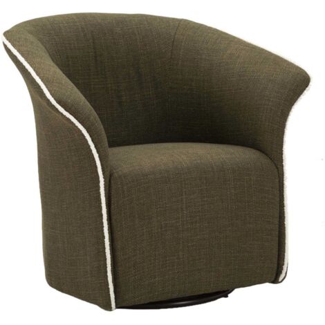 Fauteuil pivotant Siena vert design moderne élégant (1/4)
