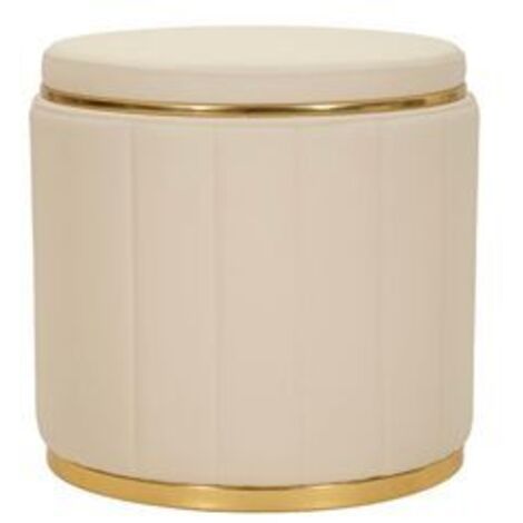 Pouf london avec boîte de rangement crème, ø 46,5x44 (1/5)