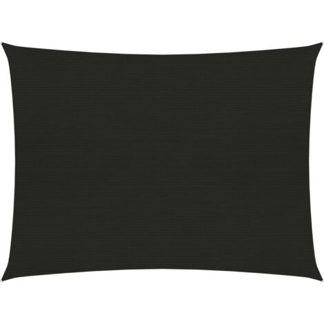 Voile d'ombrage 160 g-m² Noir 6x7 m PEHD (1/5)