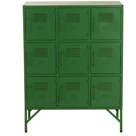 Armoire industriel 9 tiroirs metal vert Viho (1/5)