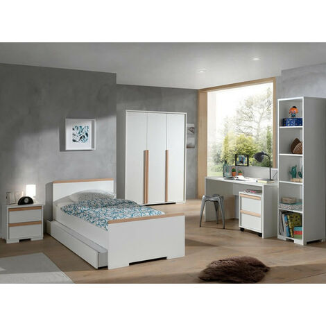 Armoire NOAH blanche et bois pour chambre bébé