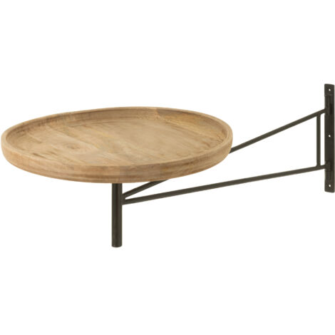 Table murale pivotante ronde bois clair Artes L 55cm