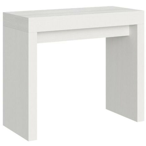Console extensible blanche 40 à 196cm Ribo-Support 2 pieds (1/5)