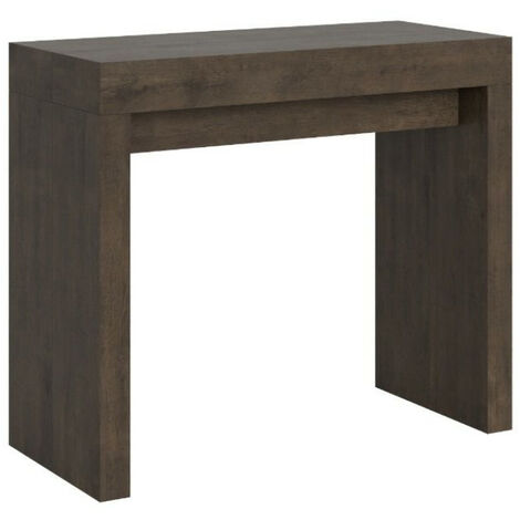 Console extensible bois marron 12 personnes 40 à 300cm Ribo-Support 2 pieds (1/5)