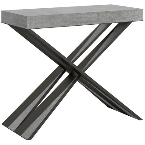 Console extensible 90x40/300 cm Diago Cemento structure Anthracite