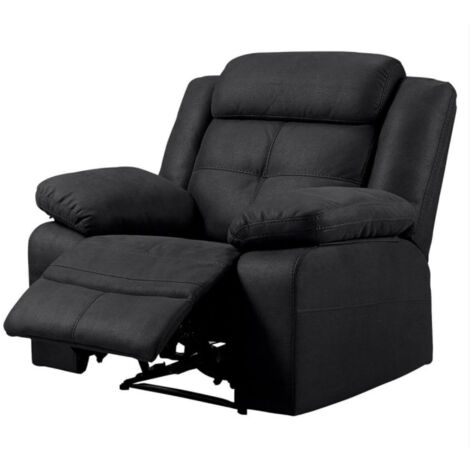Fauteuil de relaxation électrique nubuck gris Pinya (1/4)