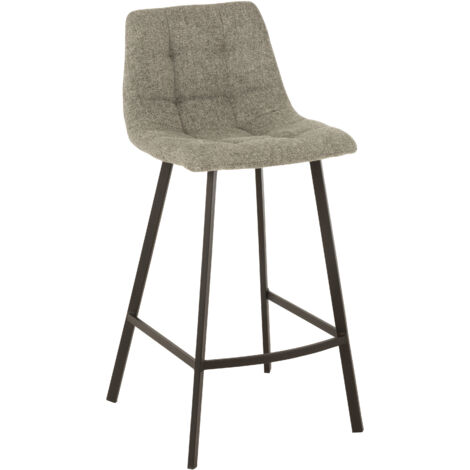 Chaise de bar métal gris clair Jain L 43cm (1/5)
