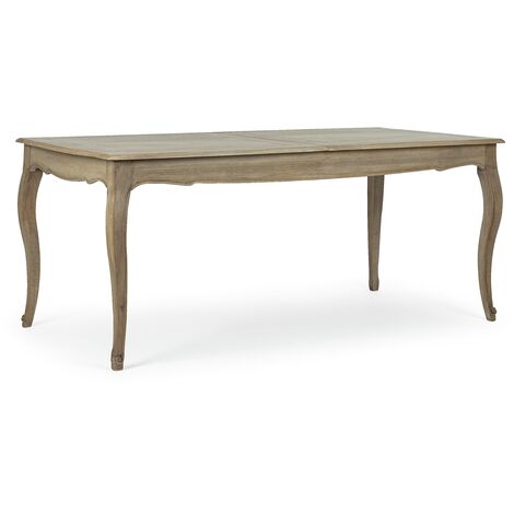 Table extensible bois de manguier massif finition naturelle Domika 180-225cm (1/5)