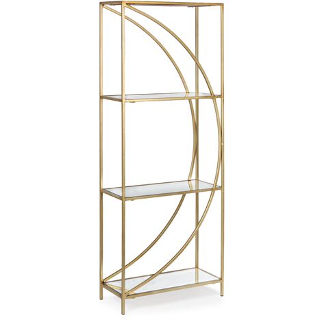 Bibliothèque acier doré 3 niveaux Lebo L 56 cm (1/4)
