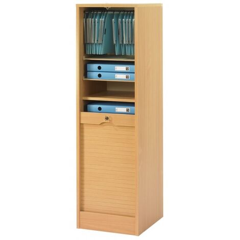Classeur à rideau bois clair Office 140cm (1/5)