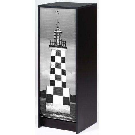 Classeur à rideau noir imprimé phare Breton Boost (1/2)