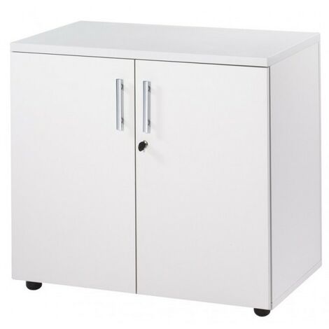 Armoire de bureau bas blanc Hublo (1/3)