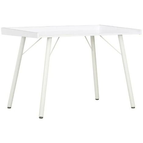 Bureau bois et pieds métal blanc Coolair (1/5)