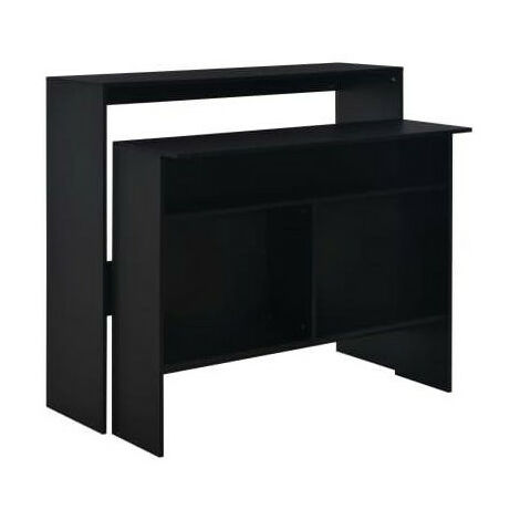 Meuble de bar noir Keo 130 (1/5)