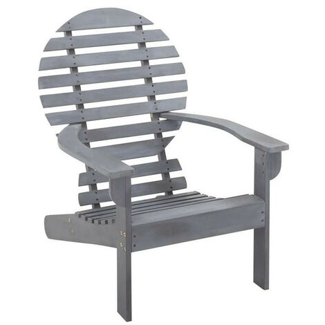 Chaise de jardin acacia massif gris Alline (1/3)