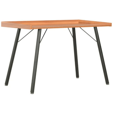 Bureau bois marron et pieds métal noir Coolair (1/5)