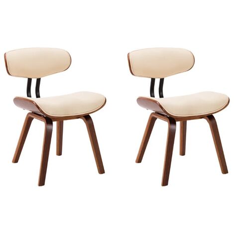 Chaise En Similicuir Beige - NEUVE - Lot De 1 - Dimensions 82x50x56 Cm - Pour Salon Ou Salle à Manger