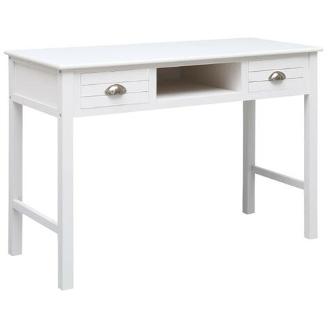 Console 2 tiroirs paulownia blanc Amatar 2 (1/5)