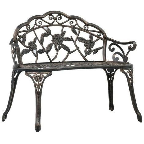 Banc de jardin métal coulé bronze Troopa (1/4)
