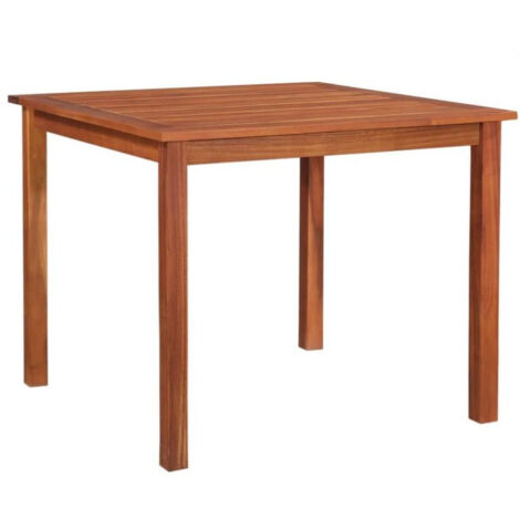 Table de jardin carrée pliable Dazy 85cm - Bois massif acacia massif marron clair (1/3)