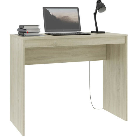 Bureau bois chêne sonoma Studano 90cm (1/5)