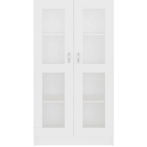 Armoire à vitrine Blanc 82,5x30,5x150