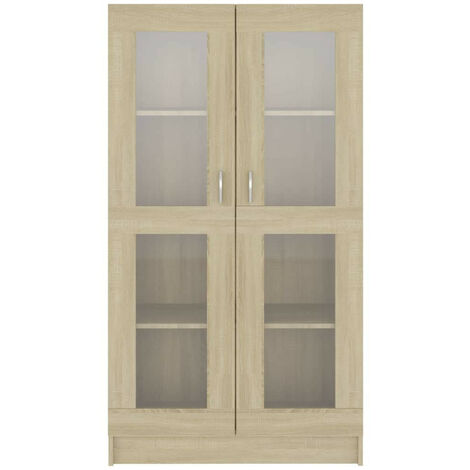 Armoire à vitrine Chêne sonoma 82,5x30,5x150 (1/5)