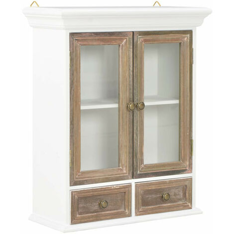 Armoire murale Blanc 49 x 22 x 59 cm Bois massif