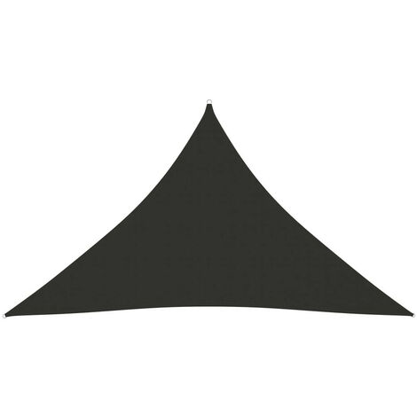 Voile de parasol Tissu Oxford triangulaire 4x4x5,8 m Anthracite (1/5)