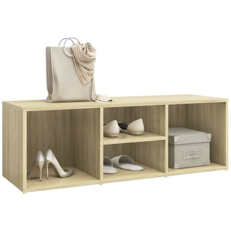 Meuble bas de rangement Chêne sonoma 105x35x35 (1/5)