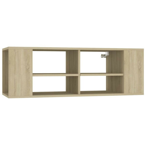 Meuble TV mural Chêne sonoma 102x35x35 cm (1/5)