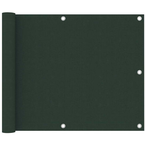 Écran de balcon Vert foncé 75x400 Tissu Oxford (1/5)