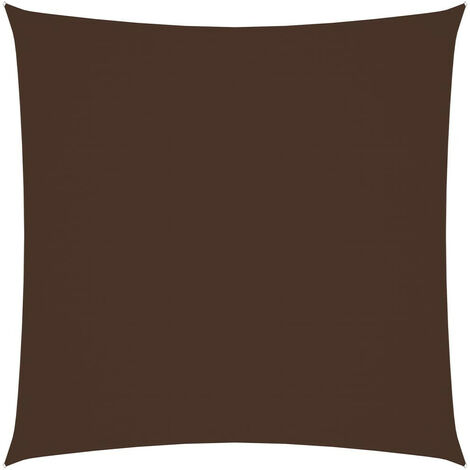 Voile de parasol Tissu Oxford carré 4x4 m Marron (1/5)
