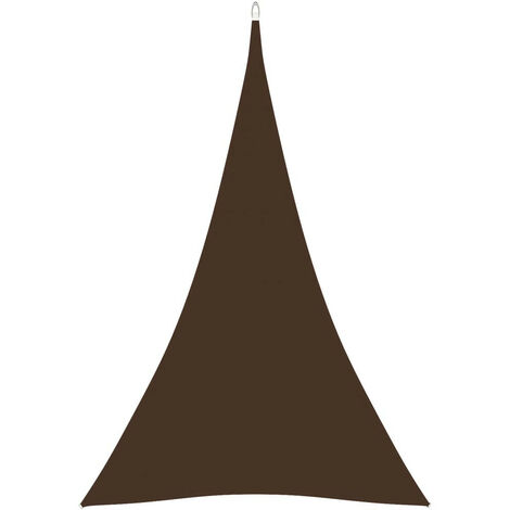 Voile de parasol Tissu Oxford triangulaire 5x7x7 m Marron (1/5)