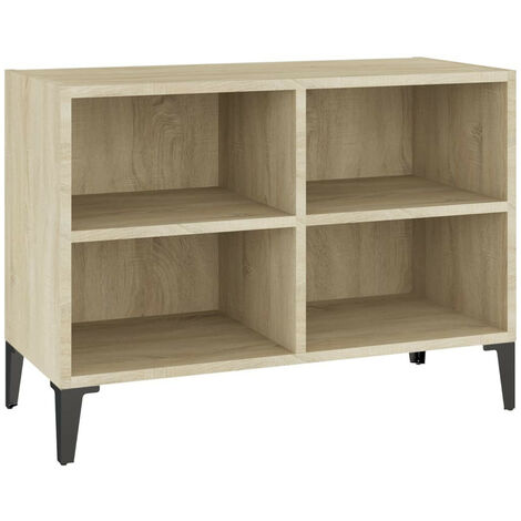 Meuble de rangement avec pieds en métal Chêne sonoma 69,5x30x50 cm (1/5)
