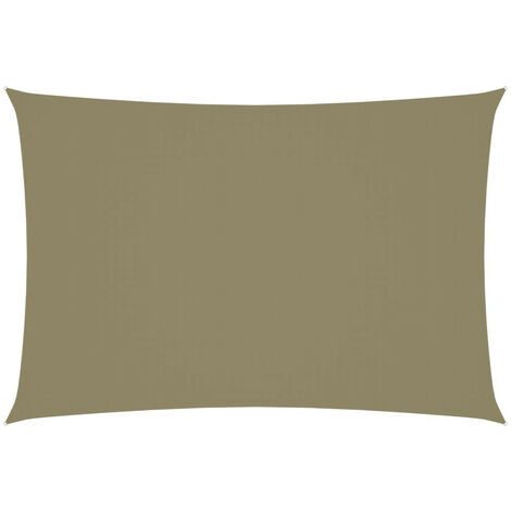 Voile de parasol Tissu Oxford rectangulaire 3x5 m Beige (1/5)