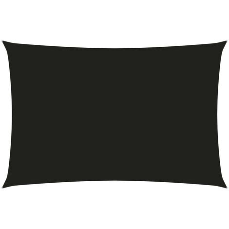 Voile de parasol Tissu Oxford rectangulaire 2x4,5 m Noir (1/5)
