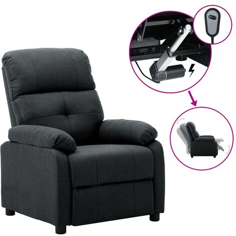 Fauteuil inclinable électrique Gris foncé Tissu 3 (1/5)