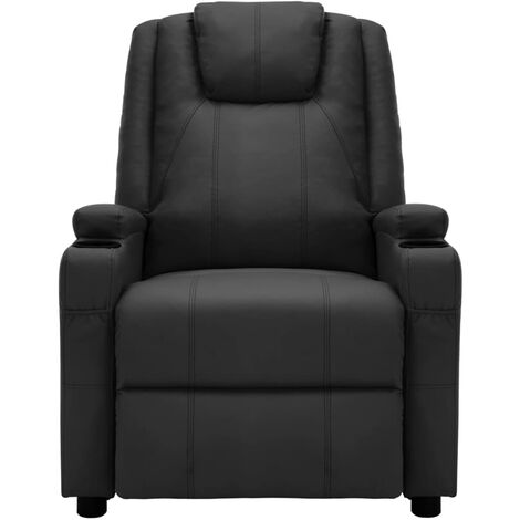 Fauteuil de massage inclinable électrique Noir Similicuir Kifa (1/5)