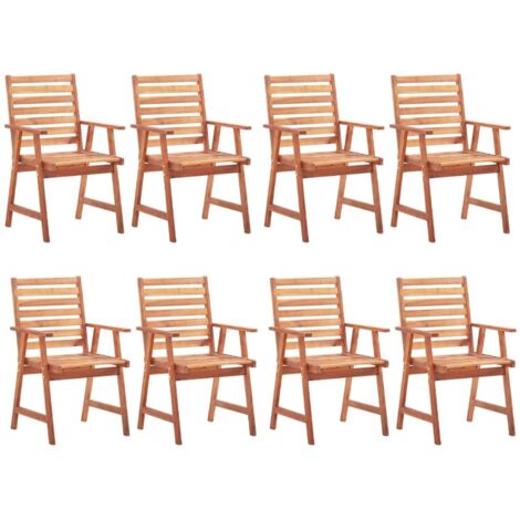 Furniture Limited - Chaises à manger d'extérieur lot de 8 Bois d' (1/5)