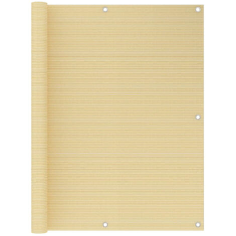 Écran de balcon Beige 120x600 cm PEHD (1/5)