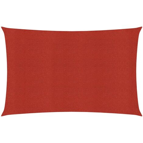 Voile d'ombrage 160 g-m² Rouge 2,5x3,5 m PEHD (1/5)