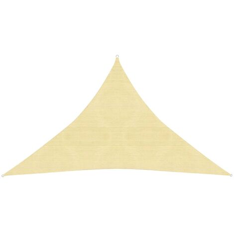 Voile d'ombrage 160 g-m² Beige 3x3x4,2 m PEHD (1/5)